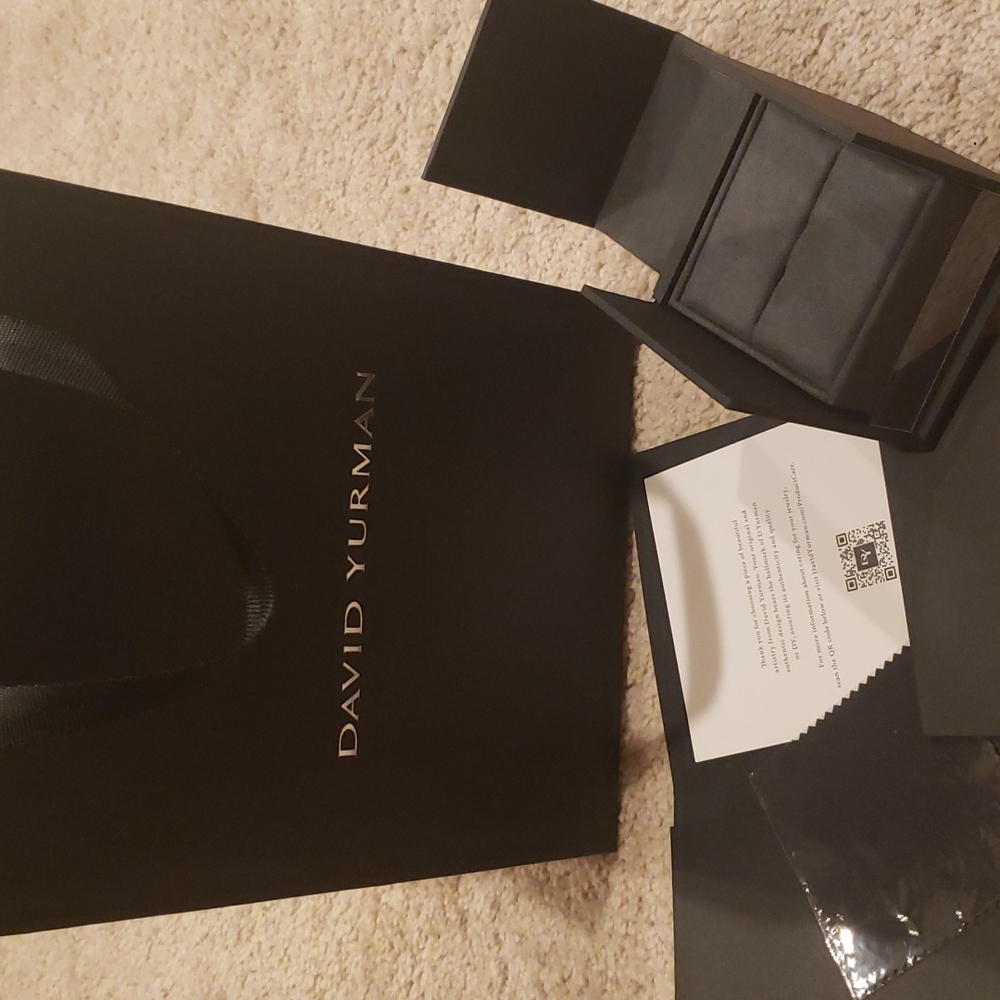 David Yurman box, bag, clean cloth